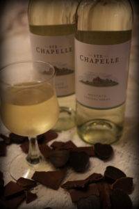 Ste. Chapelle Moscato pair nicely with dark chocolate.
