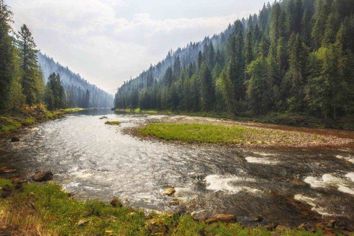 River stretching as far as the eye can see.