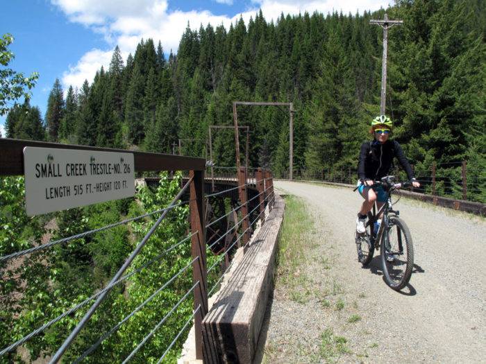 Biking the Route of the Hiawatha.