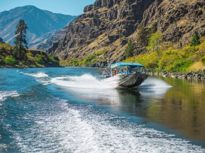 Jet boating in Hells Canyon. Photo Credit: Idaho Tourism