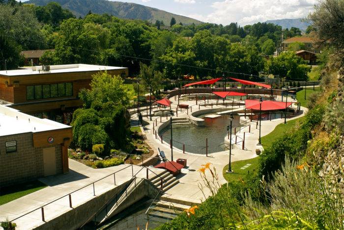 A warm summer day at Lava Hot Springs. Photo Credit: Idaho Tourism