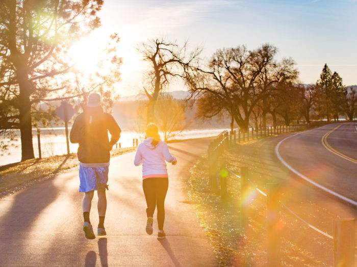 Enjoying an afternoon jog along the Lake CDA running path. Photo Credit: Idaho Tourism
