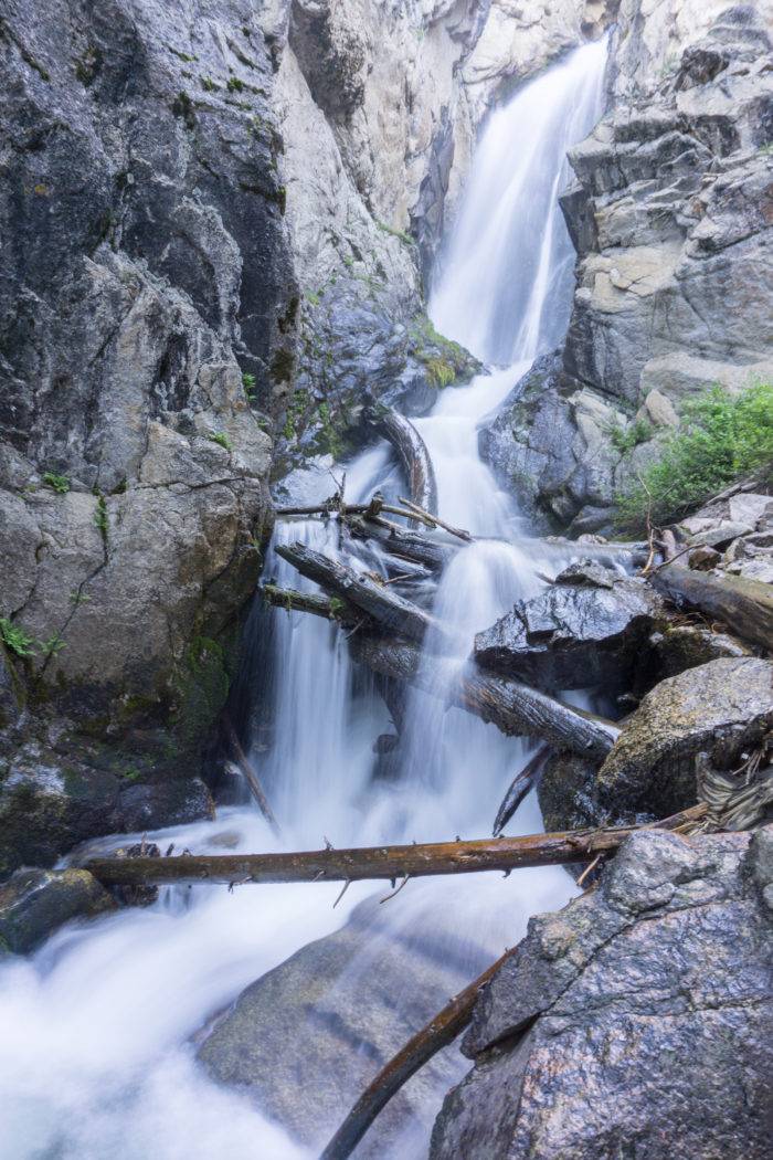 A mountain waterfall.