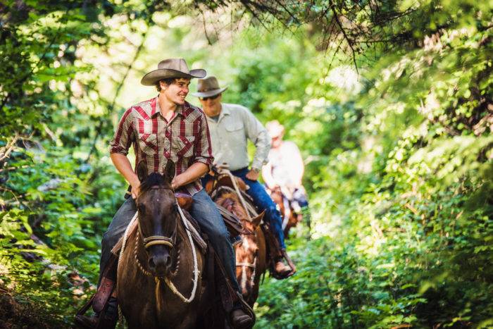 Guided horseback rides at Red Horse Mountain Ranch.