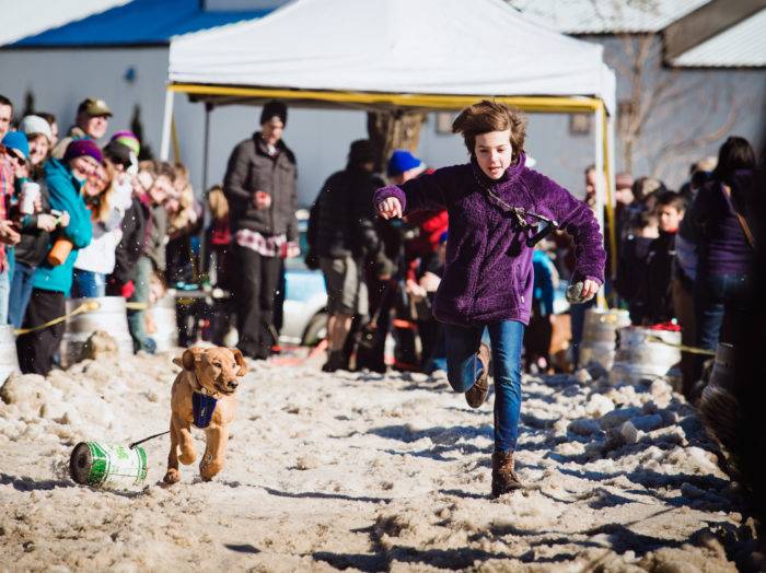 Dog Keg Pull Races, Sandpoint Winter Carnival, Sandpoint. Photo Credit: Idaho Tourism