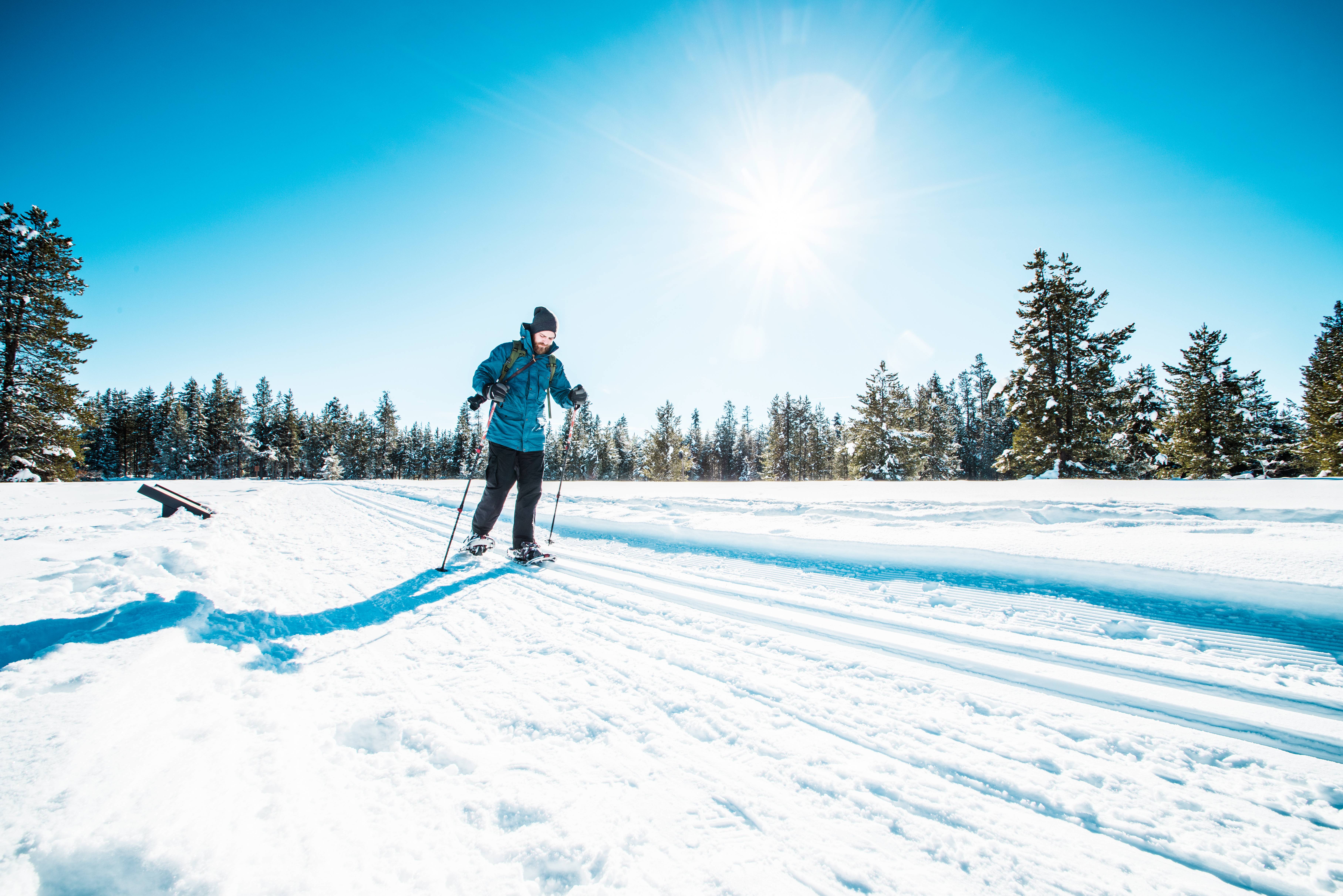 Snowshoeing, Harriman State Park. Photo Credit: Idaho Tourism.