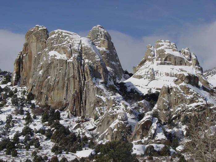 Exploring City of the Rocks in the winter. Photo Credit: Visit South Idaho