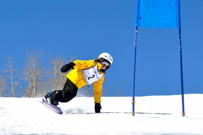 Snowboading at Pomerelle Mountain Resort. Photo Credit: Ski Idaho
