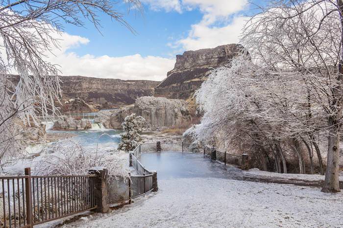 Shoshone Falls in the winter. Photo Credit: Blip Printers
