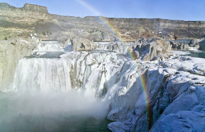 Shoshone Falls in the winter. Photo Credit: Blip Printers