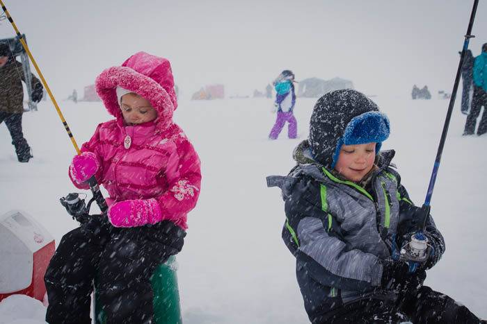 Ice Fishing on Cascade Reservoir. Photo Credit: Idaho Tourism