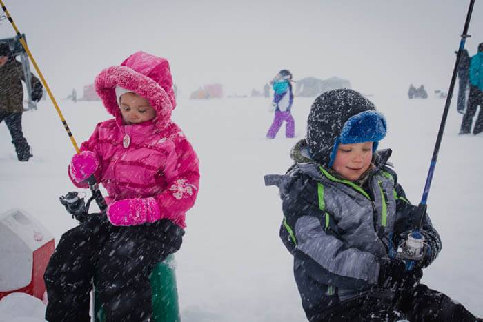 Ice Fishing on Cascade Reservoir. Photo Credit: Idaho Tourism