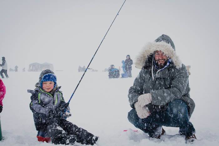 Ice Fishing on Cascade Reservoir. Photo Credit: Idaho Tourism