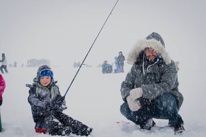 Ice Fishing on Cascade Reservoir. Photo Credit: Idaho Tourism
