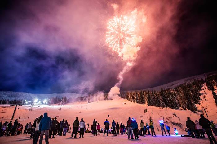 Fireworks, Sandpoint Winter Carnival, Schweitzer Mountain Resort. Photo Credit: Idaho Tourism