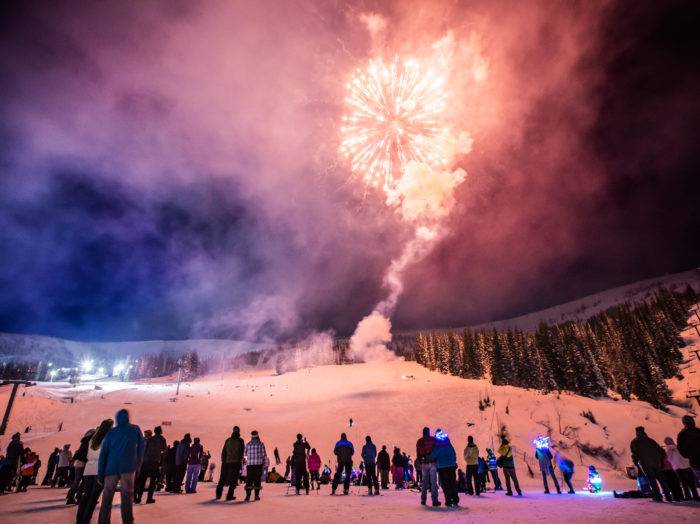 Fireworks, Sandpoint Winter Carnival, Schweitzer Mountain Resort. Photo Credit: Idaho Tourism