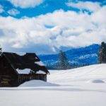 Sparkling snow covers Payette Lake.