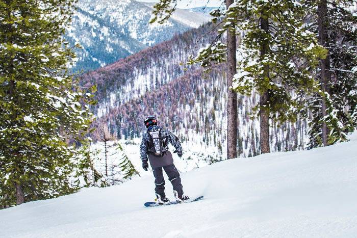 Snowboarding, Lookout Pass Ski and Recreation Area, Wallace. Photo Credit: Idaho Tourism