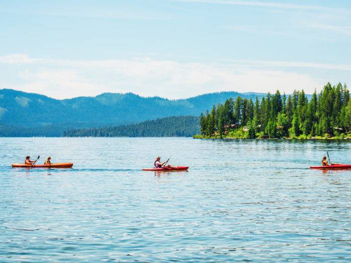 Kayaking, Priest Lake State Park, Coolin. Photo Credit: Idaho Tourism