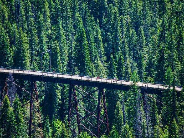 Bike Ride, Route of the Hiawatha, Near Wallace. Photo Credit: Idaho Tourism