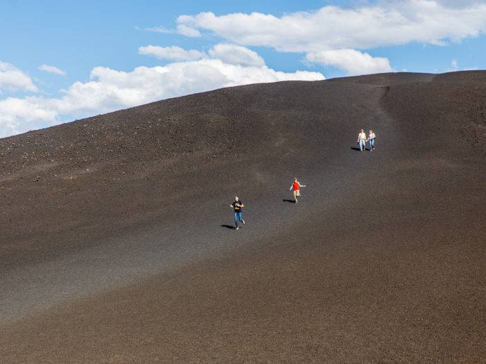 Hiking, Craters of the Moon National Monument and Preserve, Near Arco. Photo Credit: Idaho Tourism.