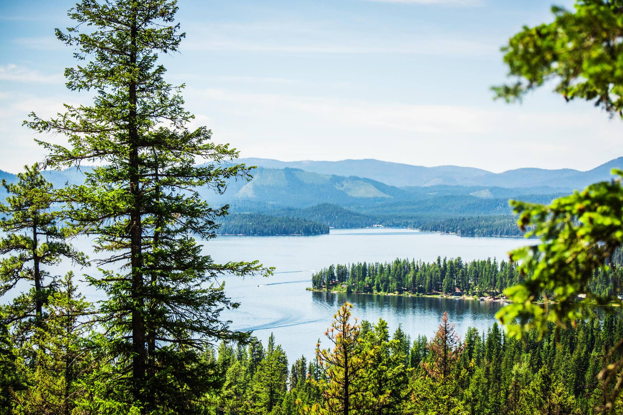  Vista panorâmica, Priest Lake State Park. Crédito fotográfico: Turismo de Idaho