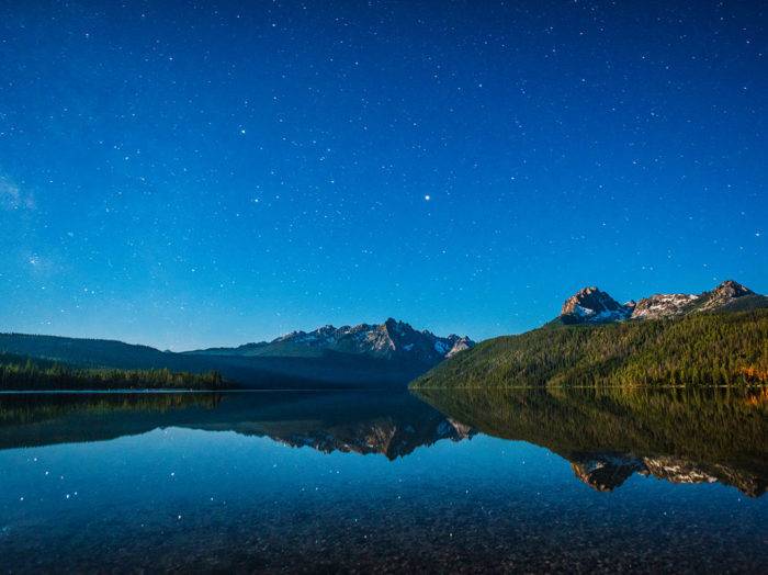Stargazing at Redfish Lake. Photo Credit: Idaho Tourism.