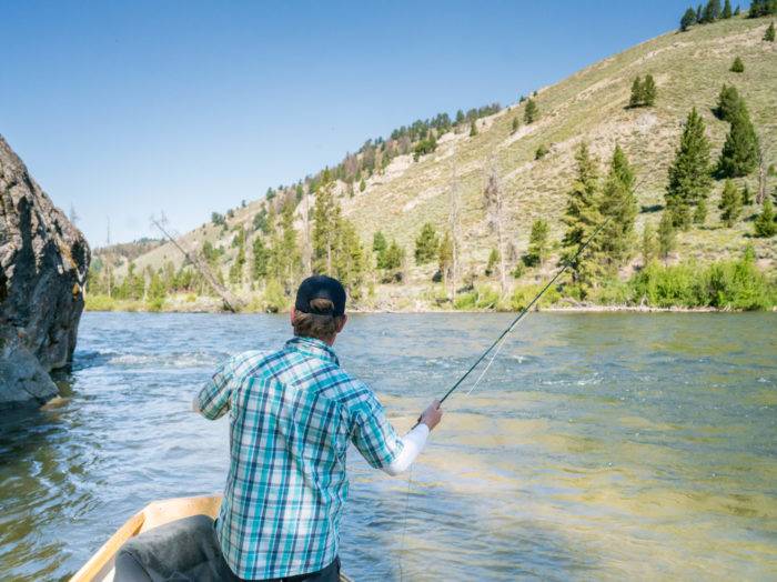 Fly fishing on the Salmon River.