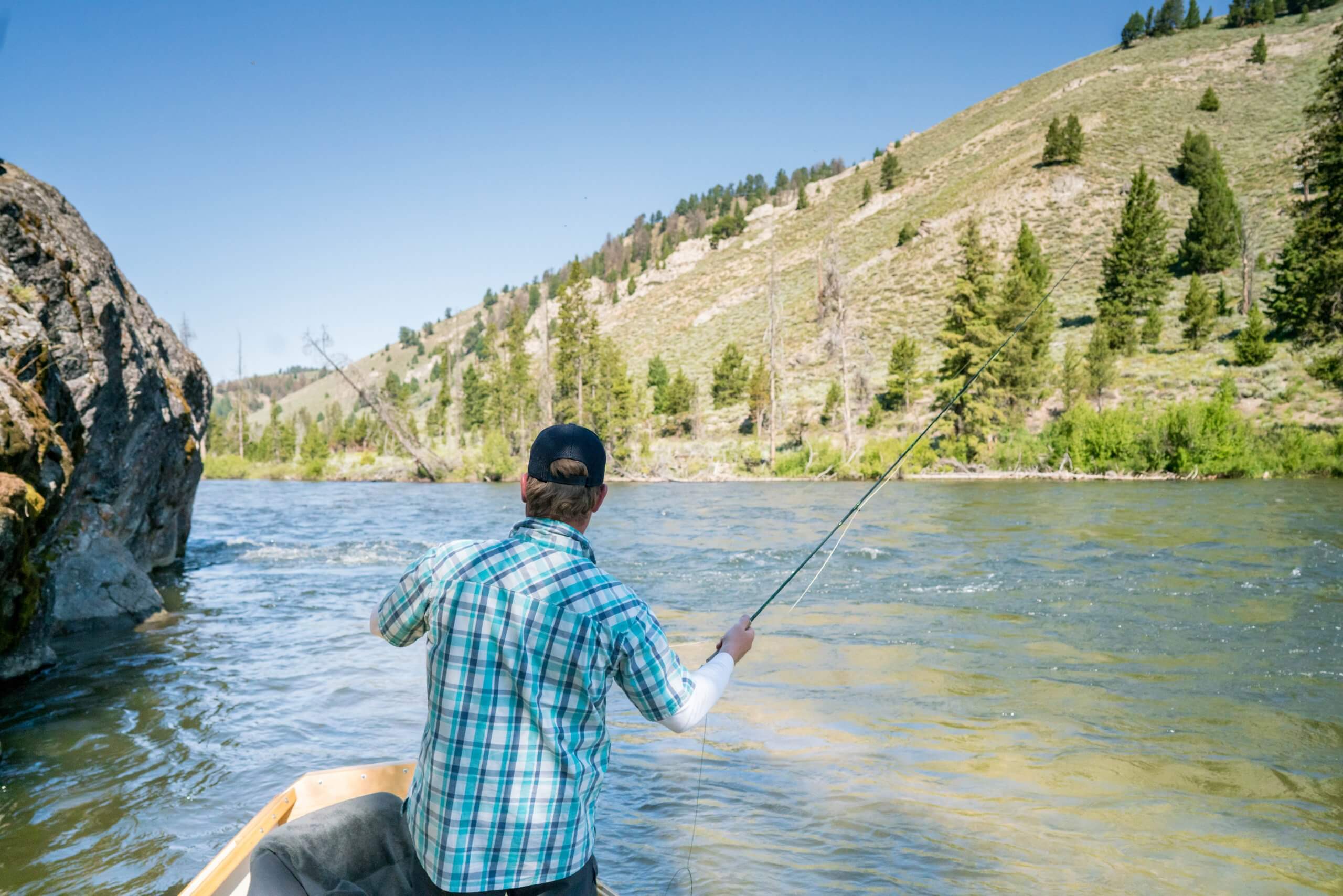 Fly fishing on the Salmon River.