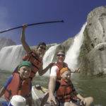 We had a rough time standing on our paddle boards with the waves, but getting a little closer to the falls was worth the effort!