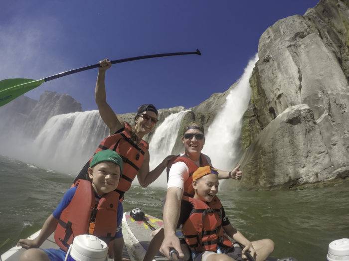 We had a rough time standing on our paddle boards with the waves, but getting a little closer to the falls was worth the effort!