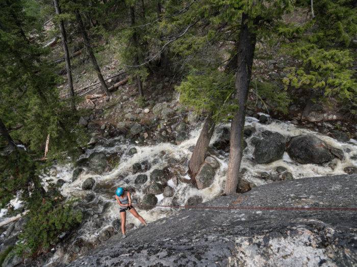 Climbing routes range from easy to very challenging.