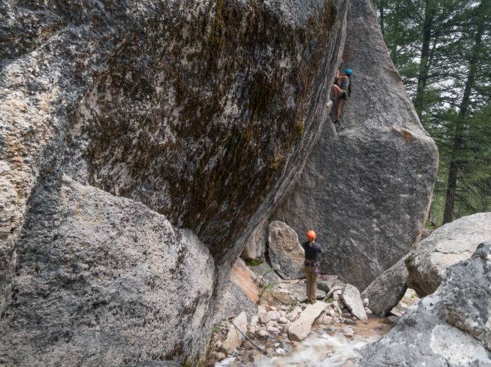 Surround yourself with breathtaking scenery while rock climbing in the Sawtooths.