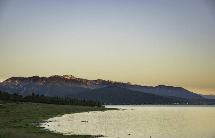 lake at sunset