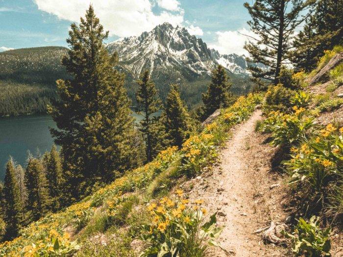 Hiking, Bench Lakes Trail, Near Redfish Lake, Stanley. Photo Credit: Idaho Tourism.