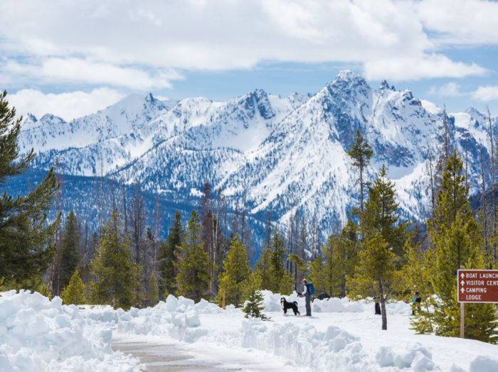 Snowshoeing, Near Stanley. Photo Credit: Idaho Tourism.