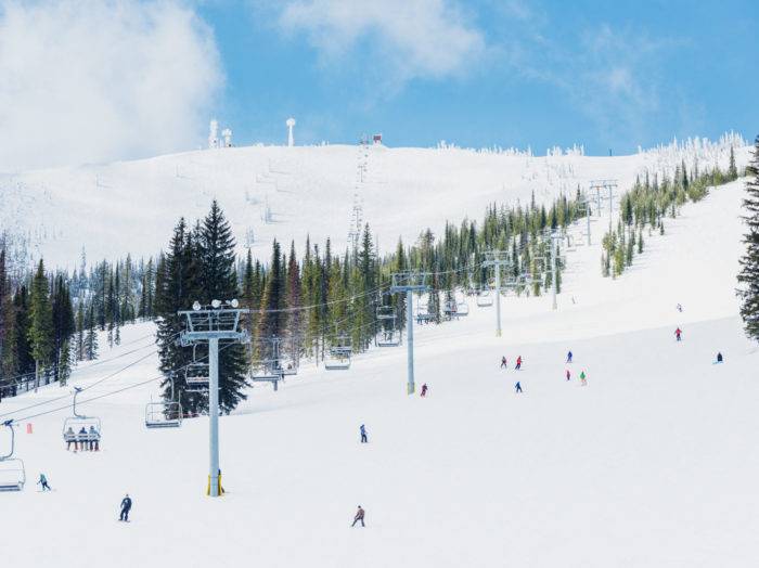 Skiing at Schweitzer Mountain Resort. Photo Credit: Idaho Tourism