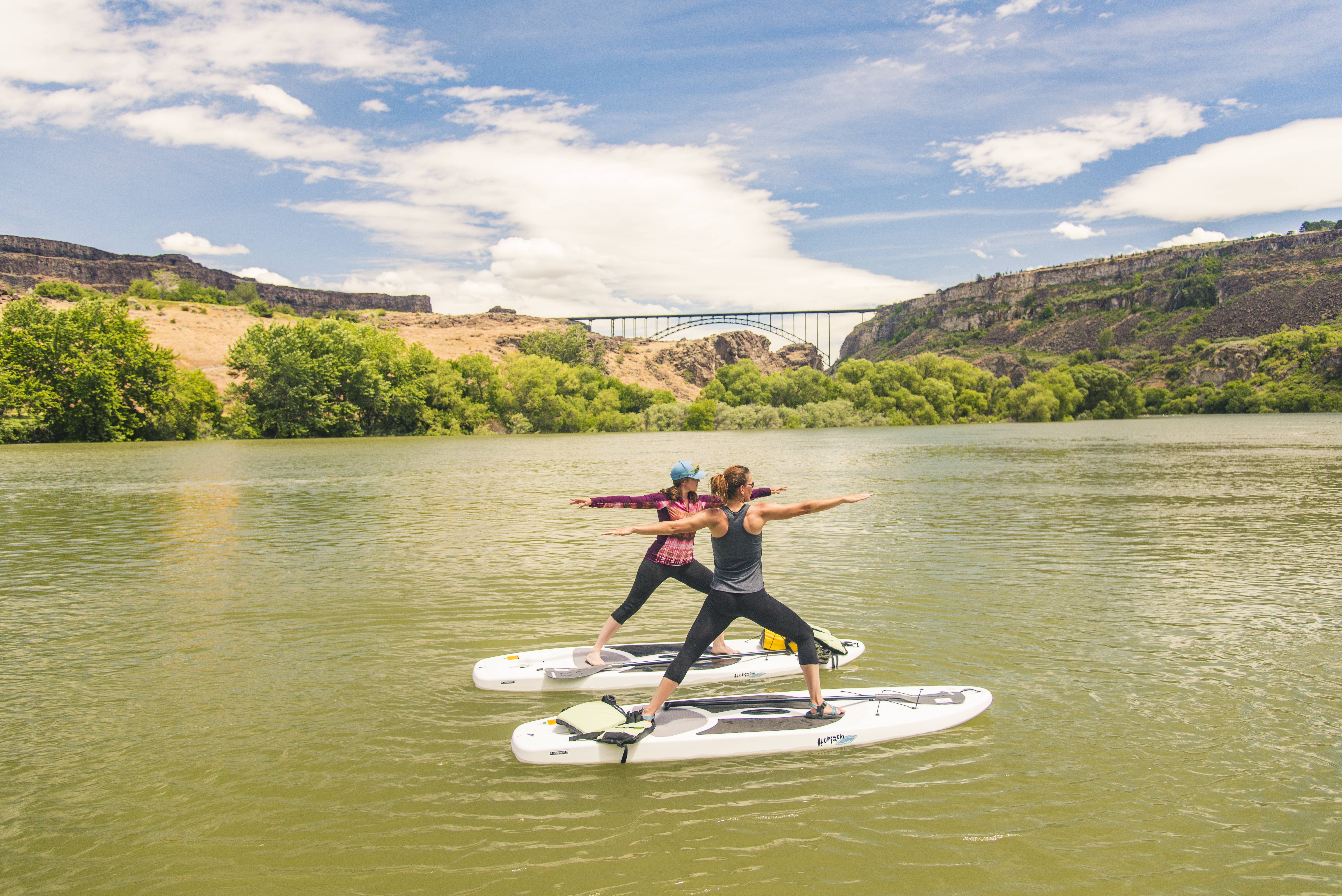 Yoga on the Snake River, Twin Falls. Photo Credit: Idaho Tourism.