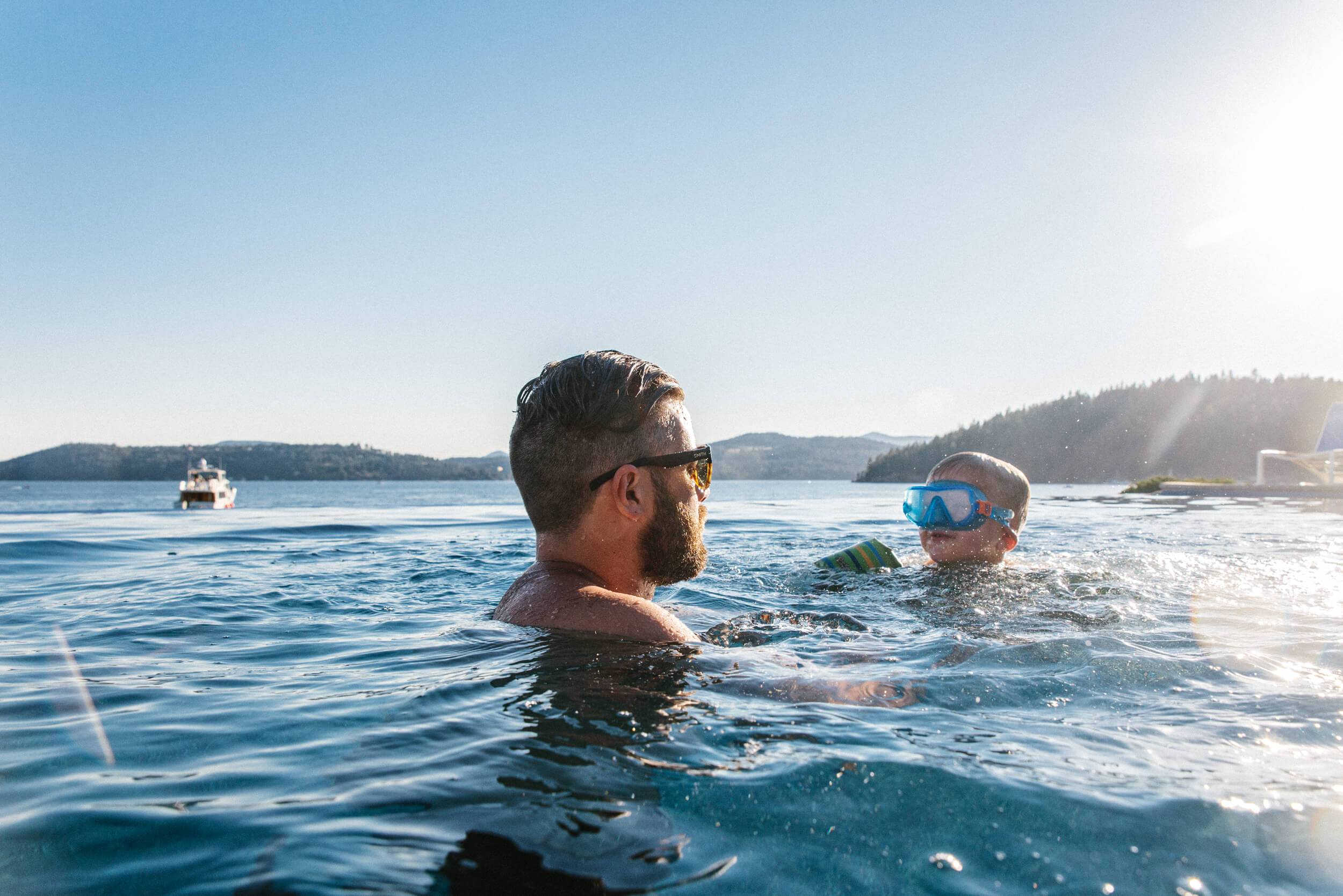 Swimming, Lake Coeur d’Alene, Coeur d’Alene. Photo Credit: Idaho Tourism
