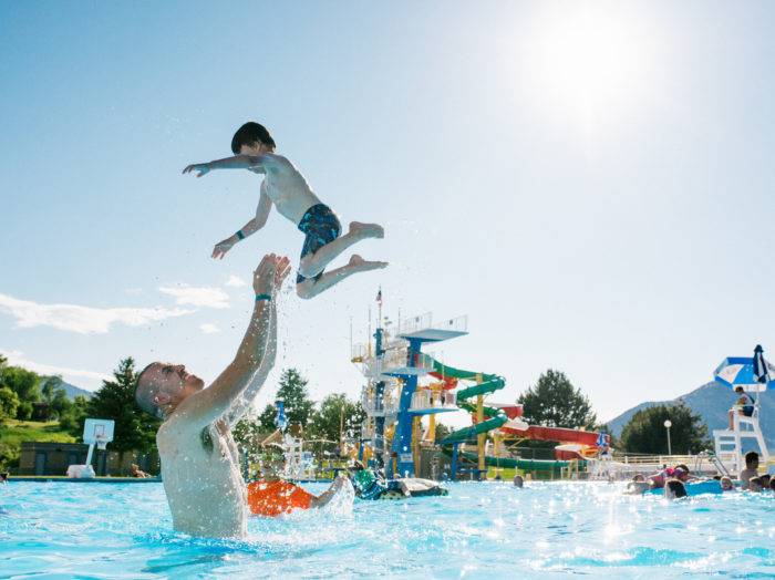 Lava Hot Springs Olympic Swimming Pool & Waterpark, Lava Hot Springs. Photo Credit: Idaho Tourism.