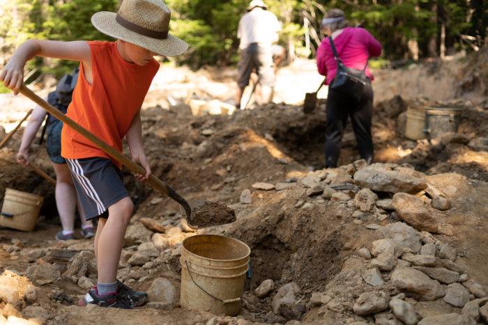 kid digging dirt