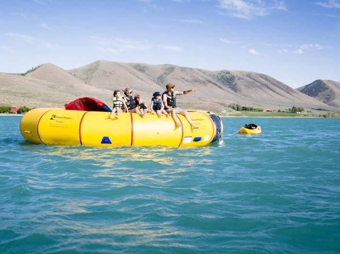 Water Trampoline, Bear Lake State Park, St. Charles. Photo Credit: Idaho Tourism