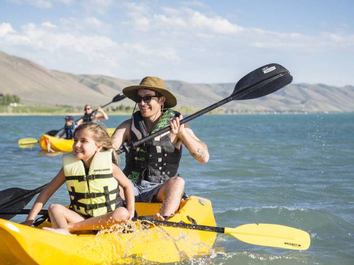 Kayaking, Bear Lake State Park, St. Charles. Photo Credit: Idaho Tourism.