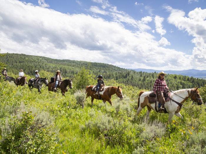 Horseback Riding, Linn Canyon Ranch, Near Victor. Photo Credit: Idaho Tourism.