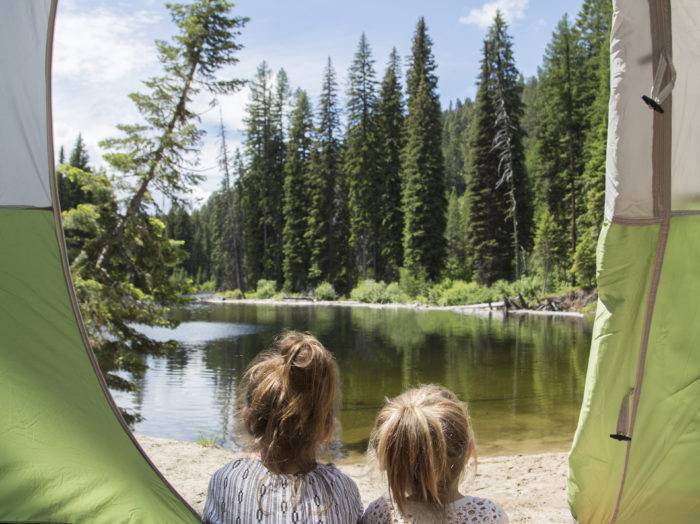Camping, Payette Lake, Near McCall. Photo Credit: Idaho Tourism.