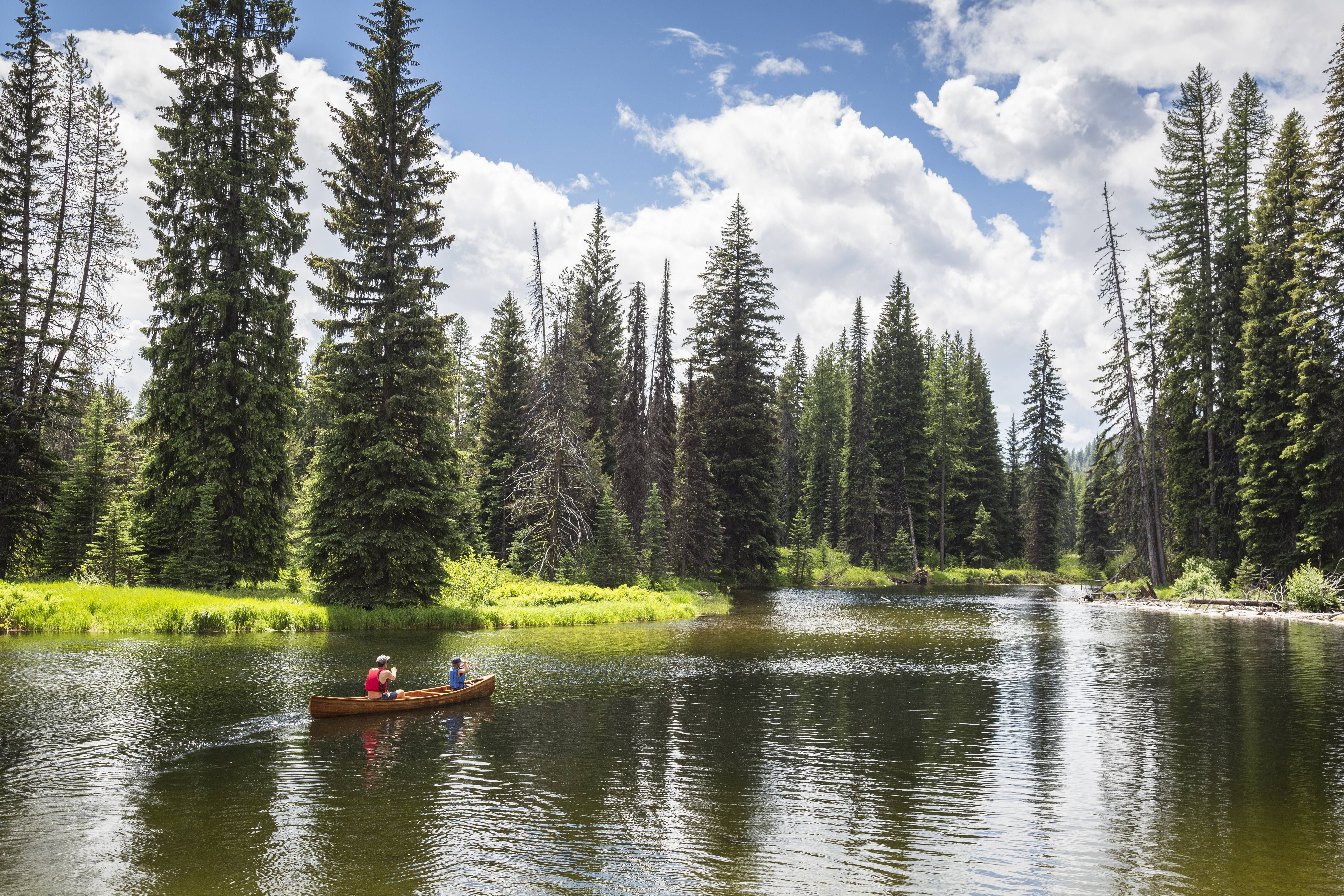 Canoeing, Upper North Fork of the Payette River, Near McCall. Photo Credit: Idaho Tourism.