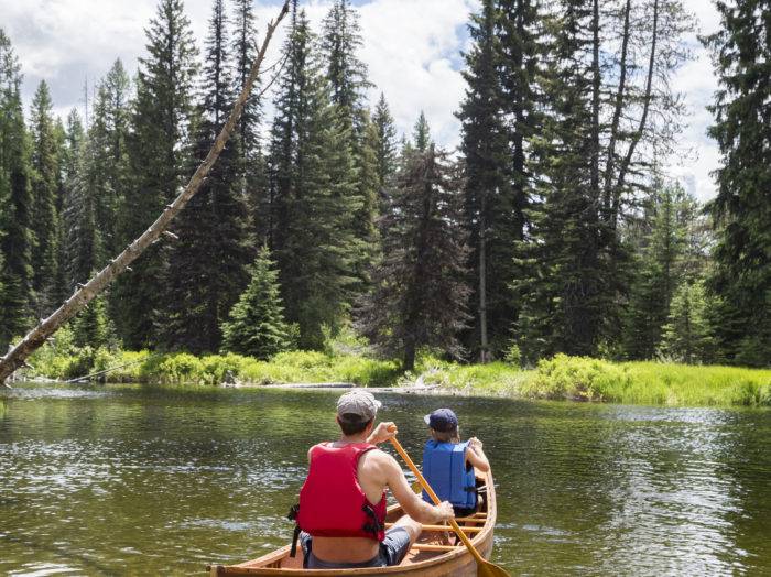 Canoeing, Upper North Fork of the Payette River, Near McCall. Photo Credit: Idaho Tourism.