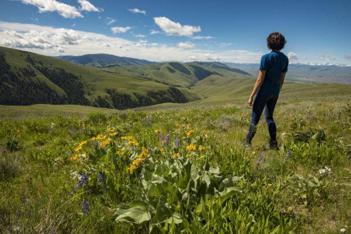 person looking over a valley