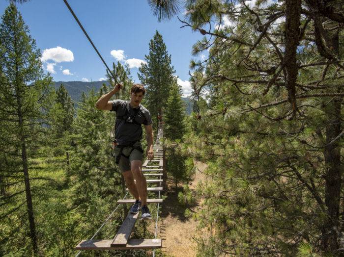 Tree to Tree Adventure Park, near Athol. Photo Credit: Idaho Tourism.