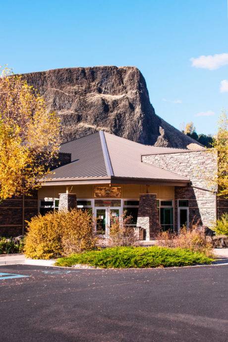 exterior of Hells Gate visitor center